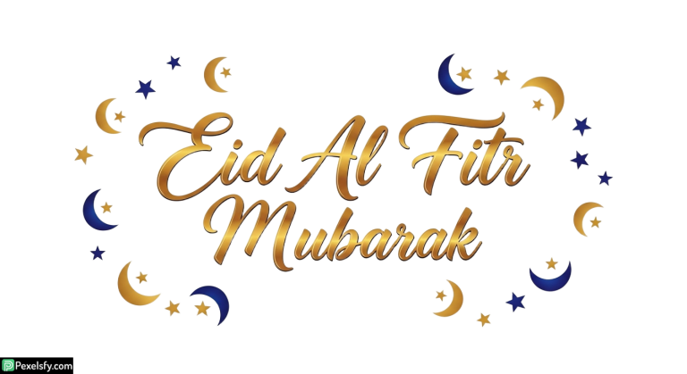 Eid Al Fitr Mubarak Calligraphy isolated on transparent background (86)