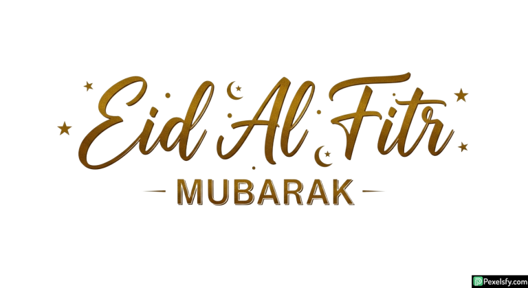 Eid Al Fitr Mubarak Calligraphy isolated on transparent background (91)