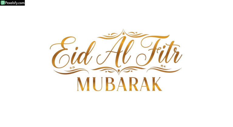 Eid Al Fitr Mubarak Calligraphy isolated on transparent background (93)