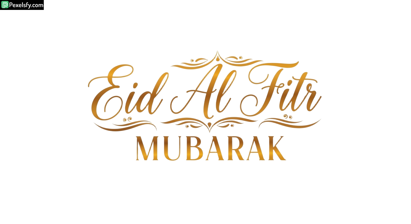 Eid Al Fitr Mubarak Calligraphy isolated on transparent background (93)