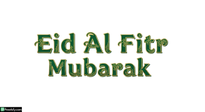 Eid Al Fitr Mubarak Typography isolated on transparent background (2)