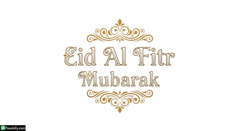 Eid Al Fitr Mubarak calligraphy design isolated on transparent background (3)