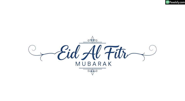 Eid Al Fitr Mubarak calligraphy design isolated on transparent background