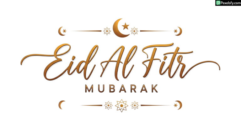 Eid Al Fitr Mubarak calligraphy greeting isolated on transparent background (5)