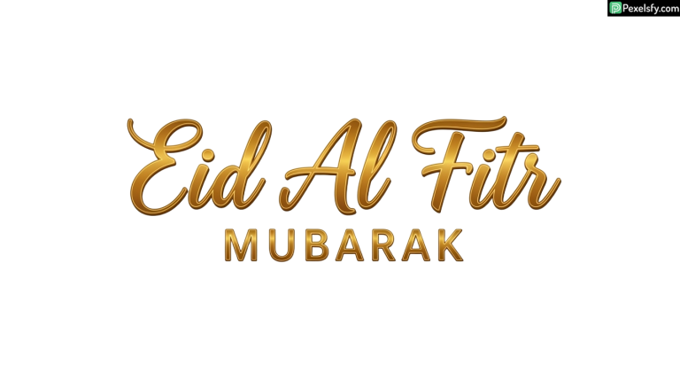 Eid Al Fitr Mubarak calligraphy isolated on transparent background (105)