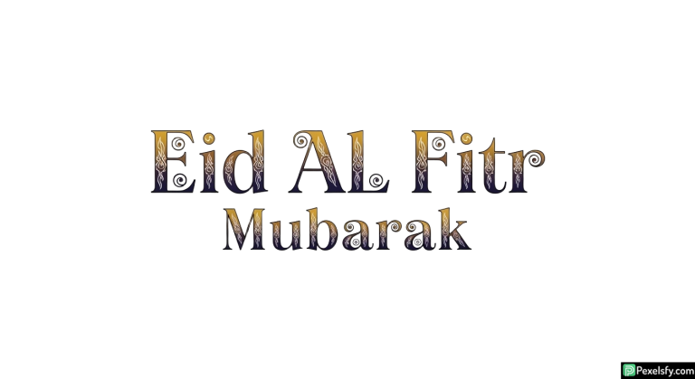 Eid Al Fitr Mubarak calligraphy isolated on transparent background (106)