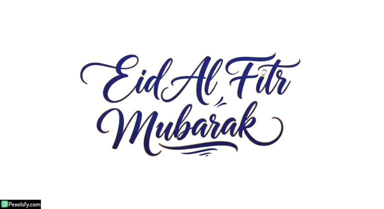 Eid Al Fitr Mubarak calligraphy isolated on transparent background (107)