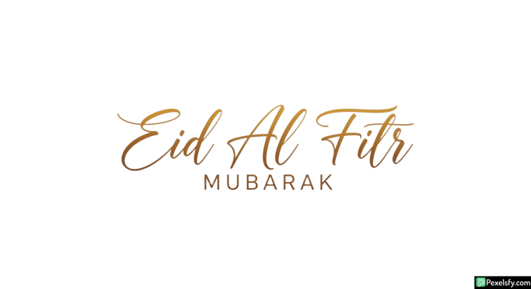 Eid Al Fitr Mubarak calligraphy isolated on transparent background (110)