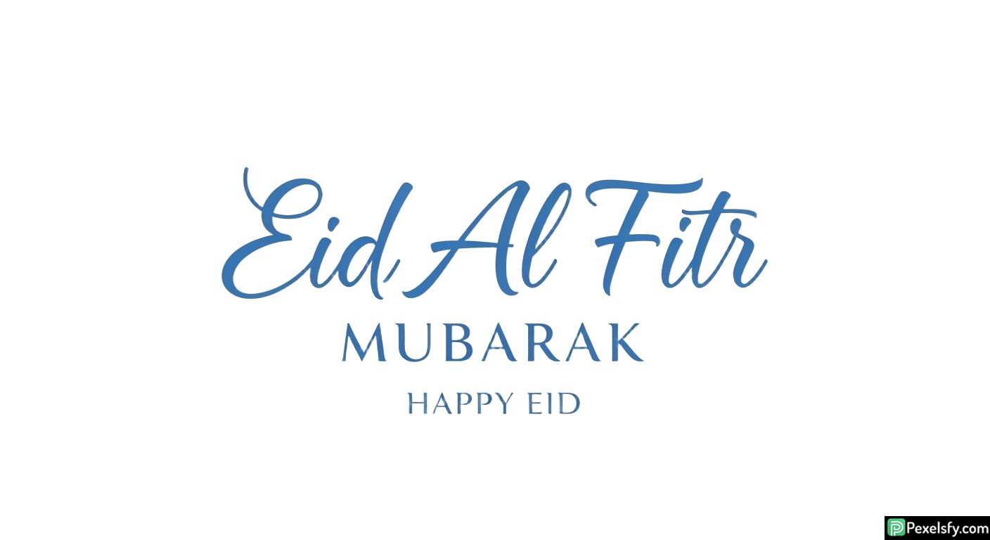 Eid Al Fitr Mubarak calligraphy isolated on transparent background (114)
