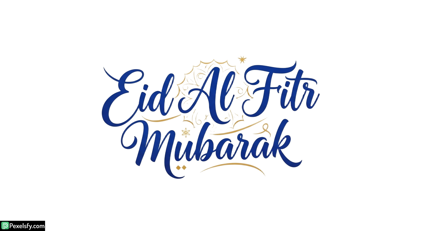 Eid Al Fitr Mubarak calligraphy isolated on transparent background (12)