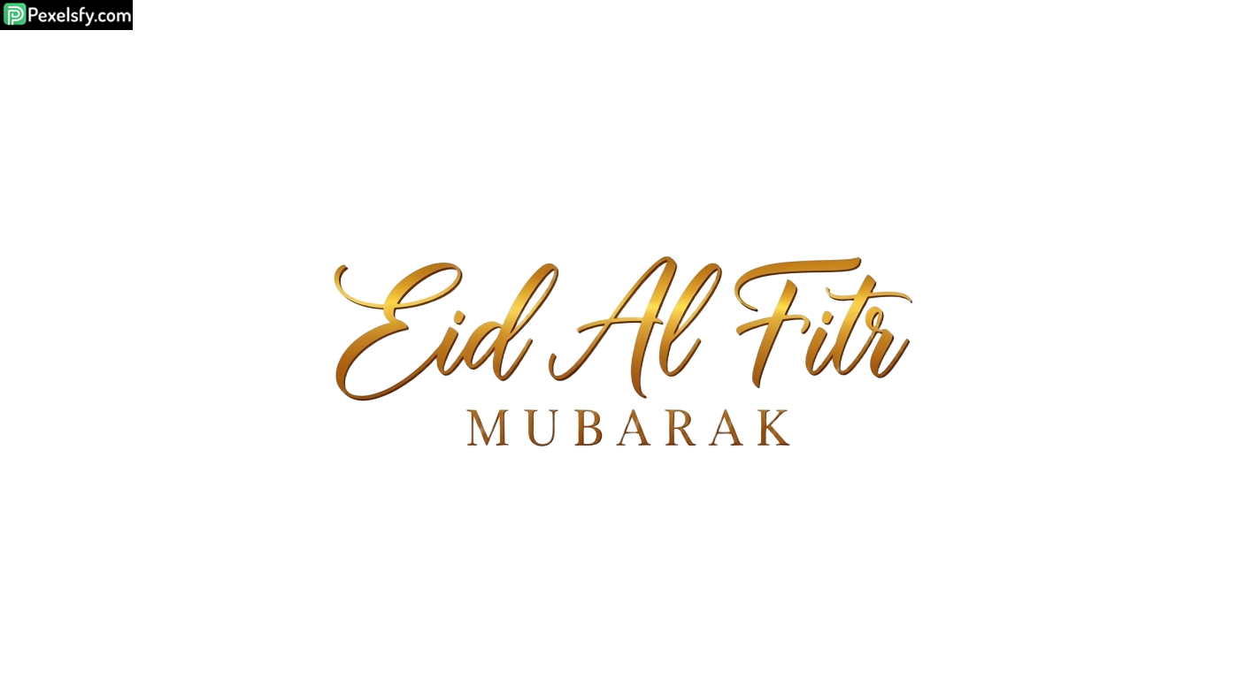 Eid Al Fitr Mubarak calligraphy isolated on transparent background (129)