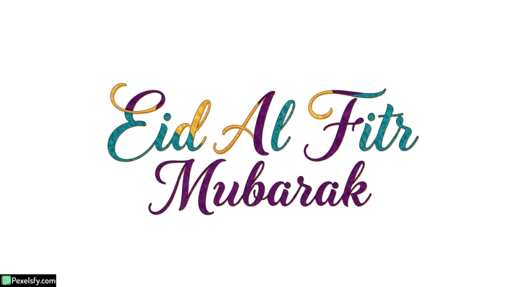 Eid Al Fitr Mubarak calligraphy isolated on transparent background (13)