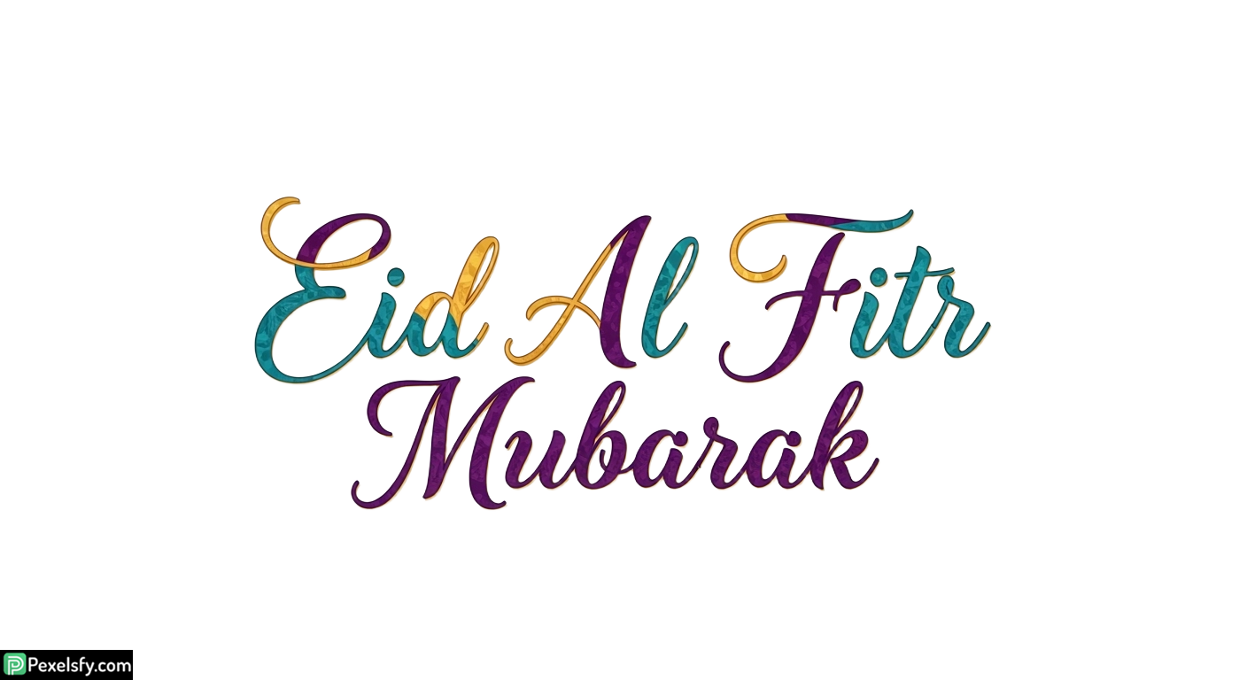 Eid Al Fitr Mubarak calligraphy isolated on transparent background (13)