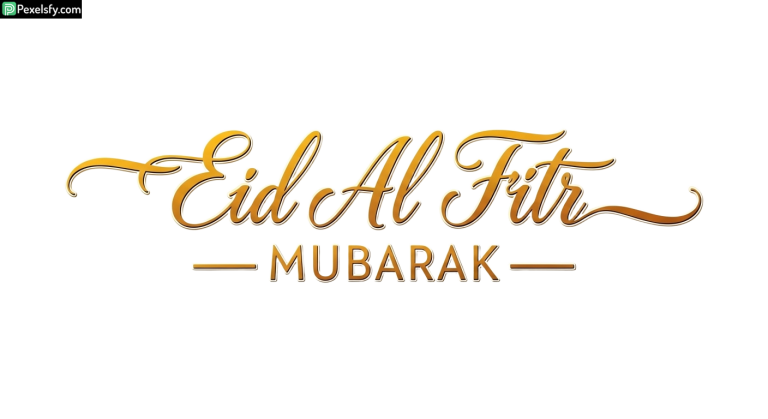 Eid Al Fitr Mubarak calligraphy isolated on transparent background (131)