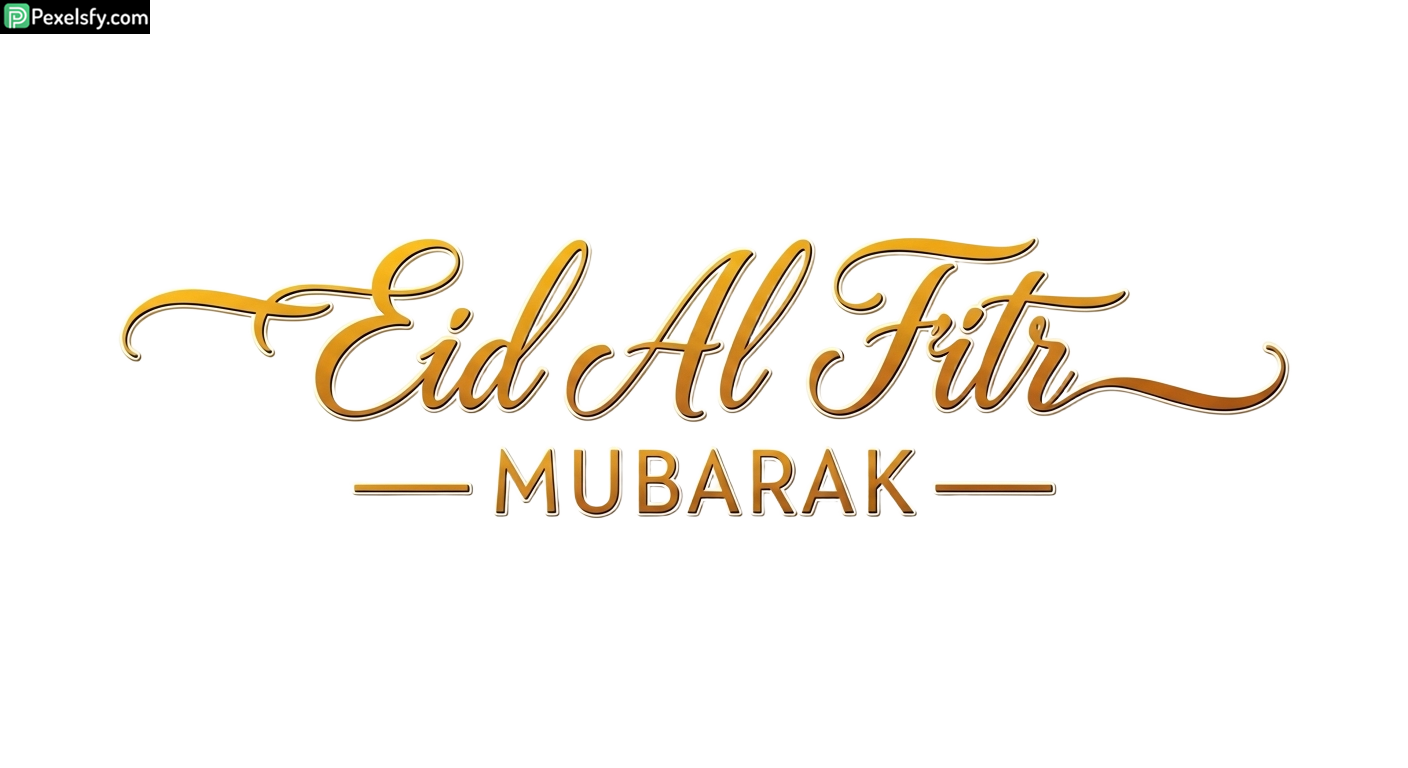 Eid Al Fitr Mubarak calligraphy isolated on transparent background (131)