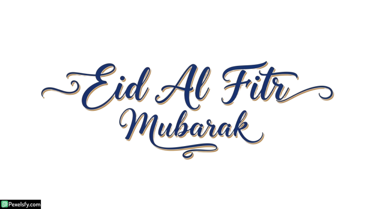 Eid Al Fitr Mubarak calligraphy isolated on transparent background (139)
