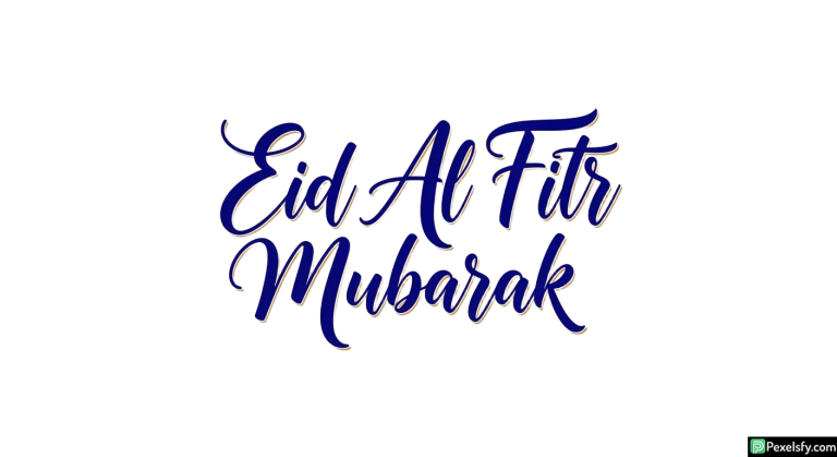 Eid Al Fitr Mubarak calligraphy isolated on transparent background (143)