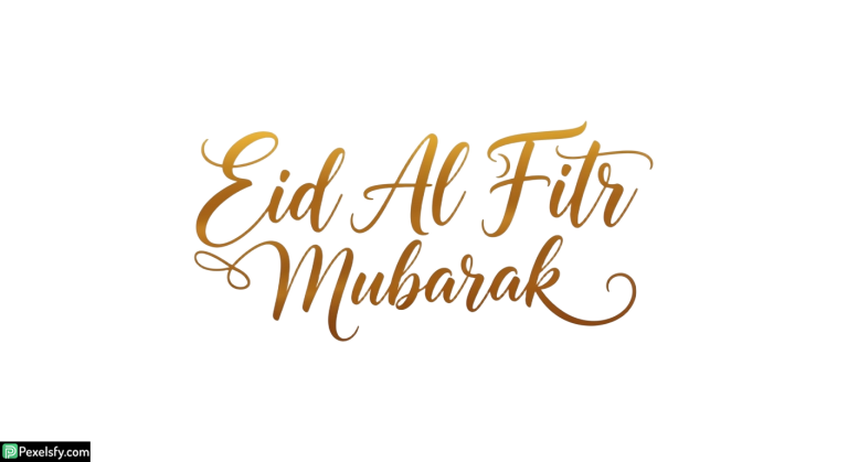 Eid Al Fitr Mubarak calligraphy isolated on transparent background (146)