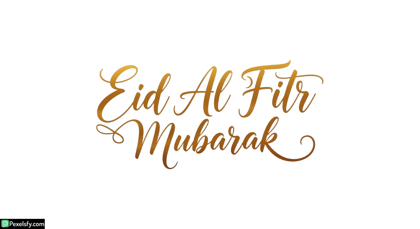Eid Al Fitr Mubarak calligraphy isolated on transparent background (146)