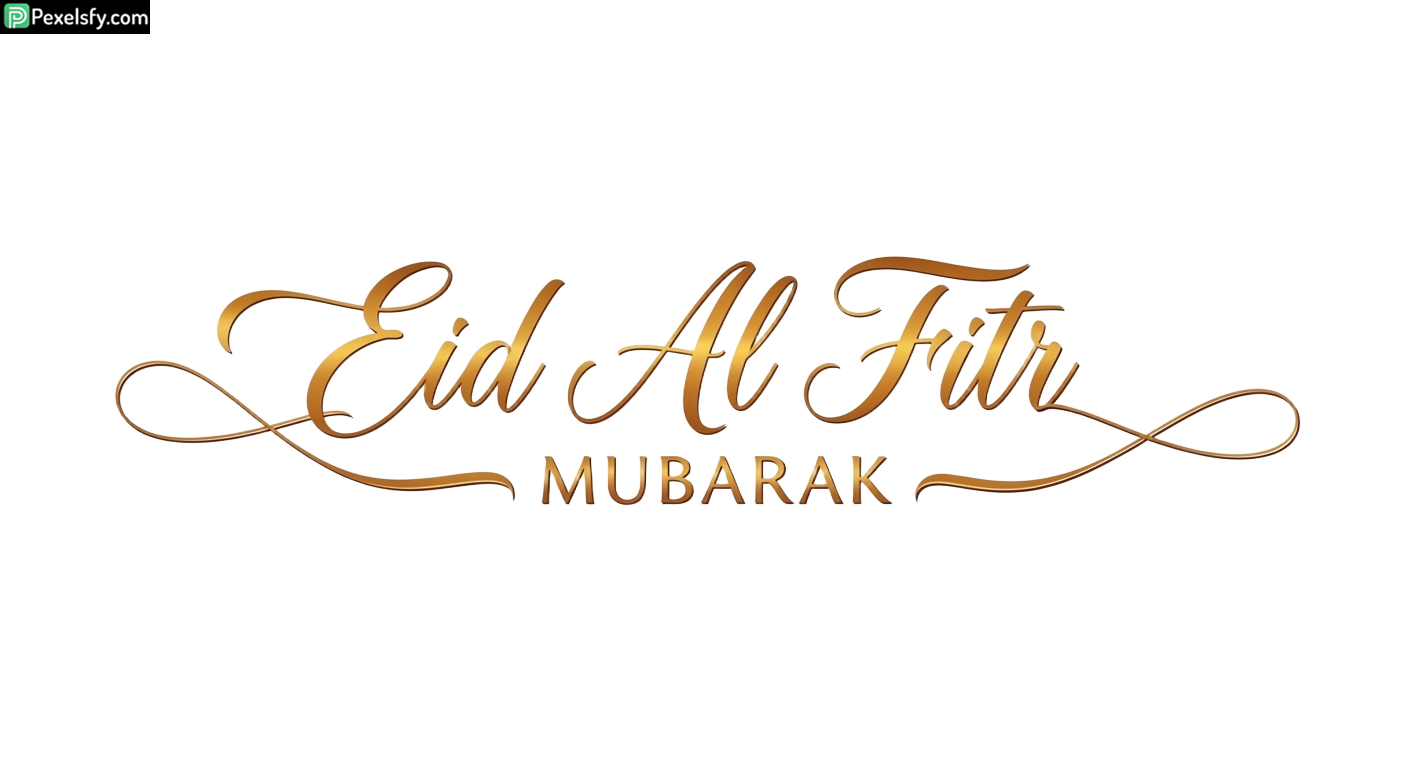 Eid Al Fitr Mubarak calligraphy isolated on transparent background (18)