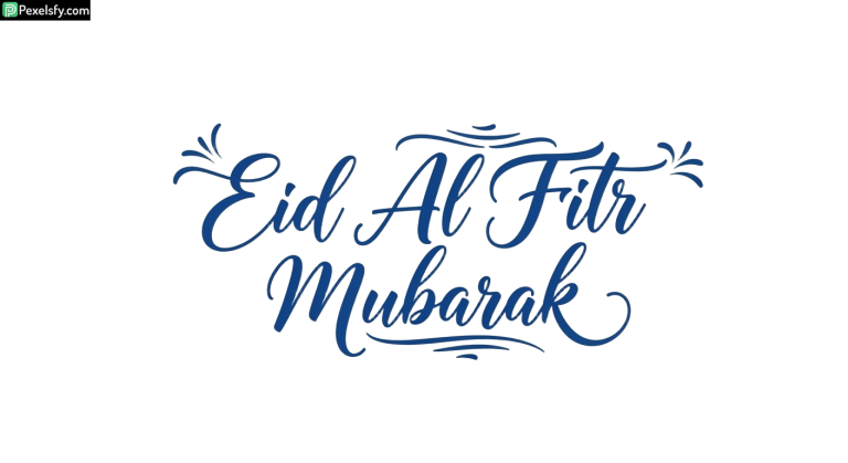 Eid Al Fitr Mubarak calligraphy isolated on transparent background (2)