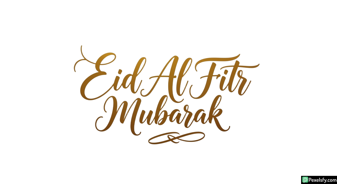 Eid Al Fitr Mubarak calligraphy isolated on transparent background (24)