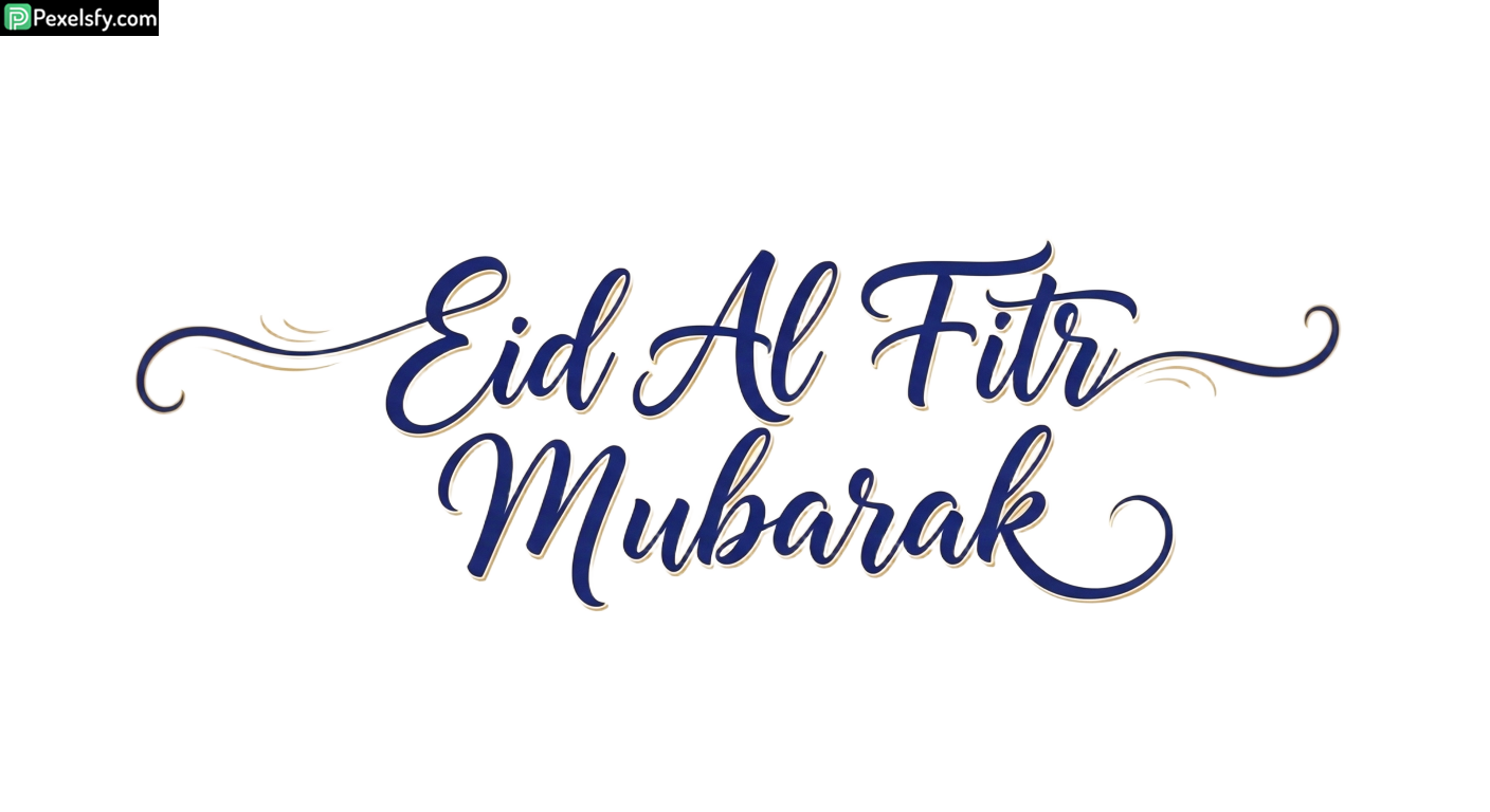 Eid Al Fitr Mubarak calligraphy isolated on transparent background (27)