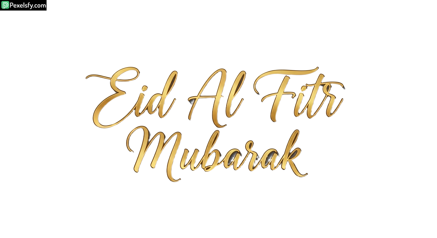 Eid Al Fitr Mubarak calligraphy isolated on transparent background (29)