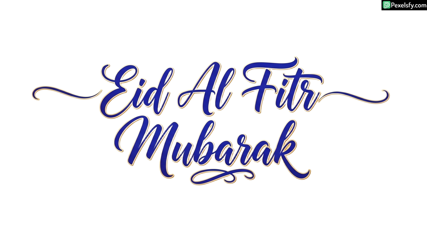 Eid Al Fitr Mubarak calligraphy isolated on transparent background (31)