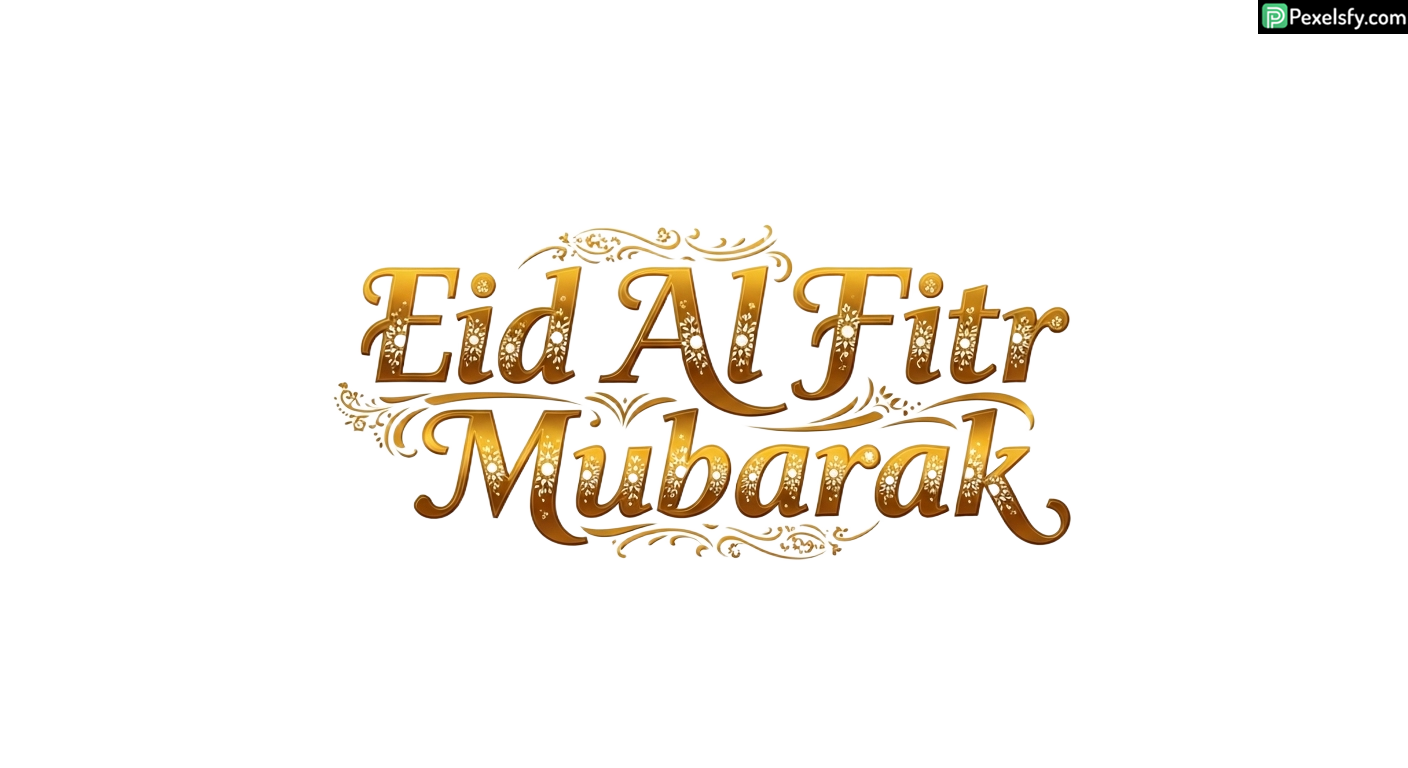 Eid Al Fitr Mubarak calligraphy isolated on transparent background (32)