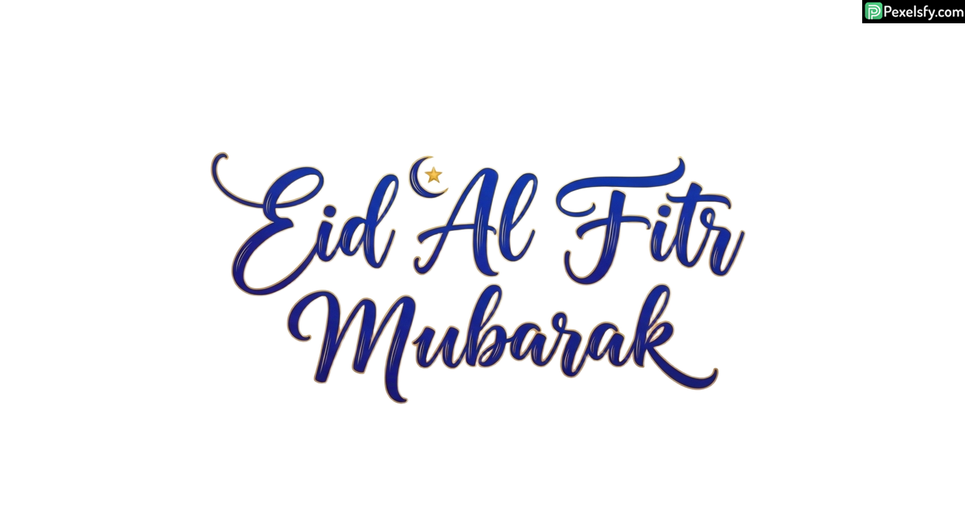 Eid Al Fitr Mubarak calligraphy isolated on transparent background (34)