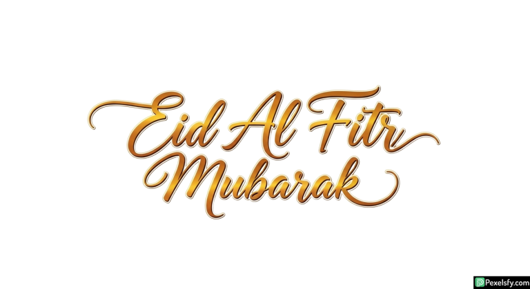 Eid Al Fitr Mubarak calligraphy isolated on transparent background (41)