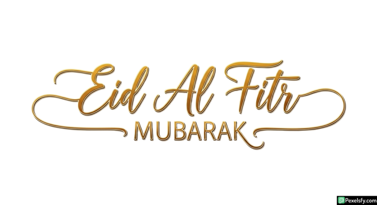 Eid Al Fitr Mubarak calligraphy isolated on transparent background (44)