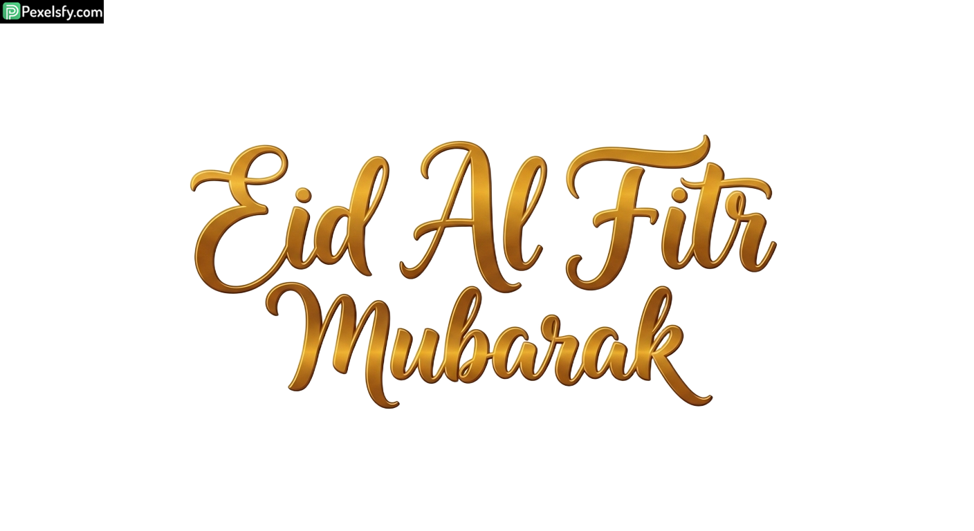 Eid Al Fitr Mubarak calligraphy isolated on transparent background (46)