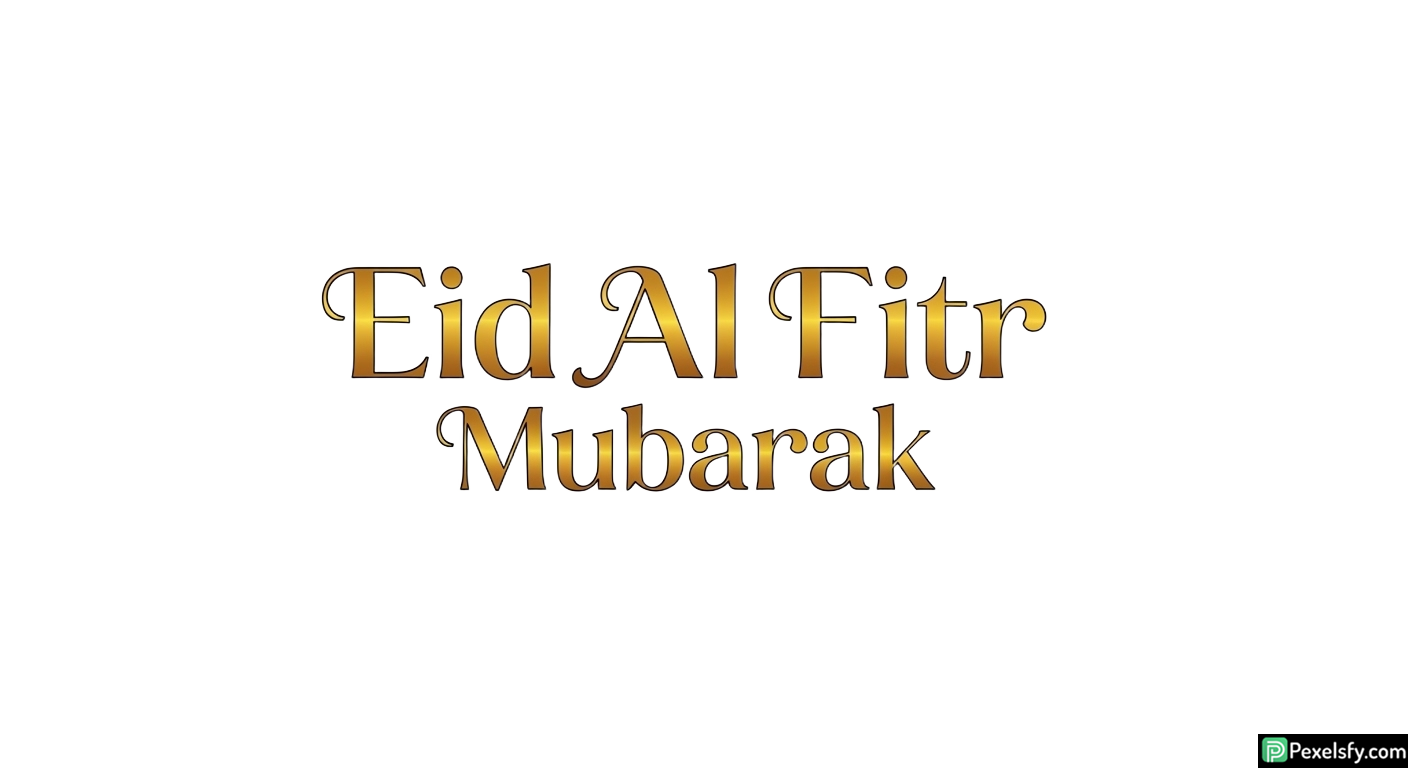 Eid Al Fitr Mubarak calligraphy isolated on transparent background (48)
