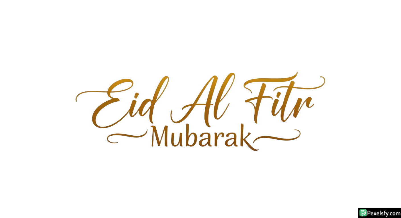 Eid Al Fitr Mubarak calligraphy isolated on transparent background (49)