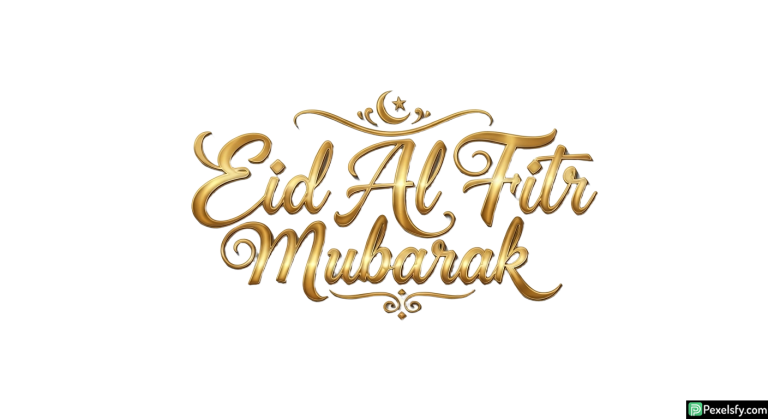 Eid Al Fitr Mubarak calligraphy isolated on transparent background (51)