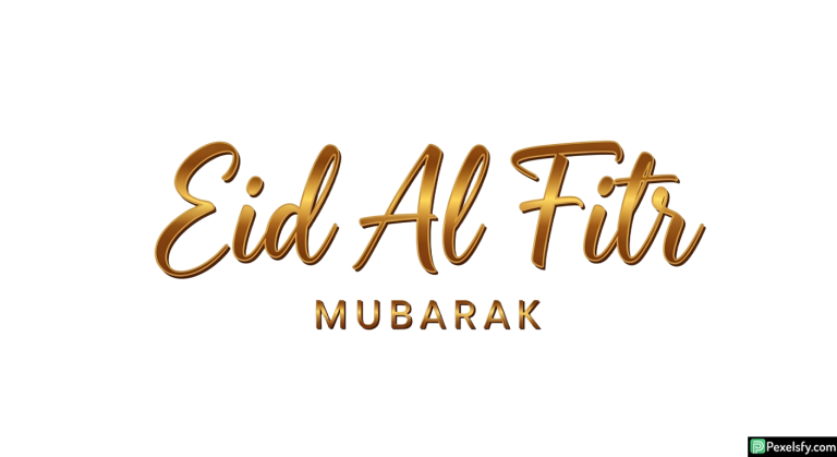 Eid Al Fitr Mubarak calligraphy isolated on transparent background (57)