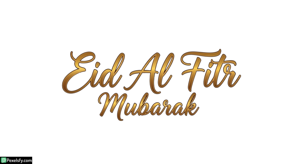 Eid Al Fitr Mubarak calligraphy isolated on transparent background (59)
