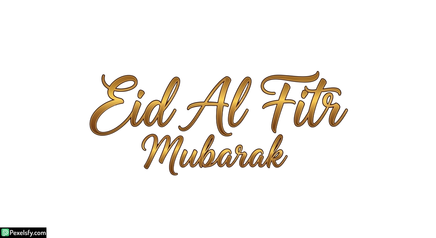 Eid Al Fitr Mubarak calligraphy isolated on transparent background (59)