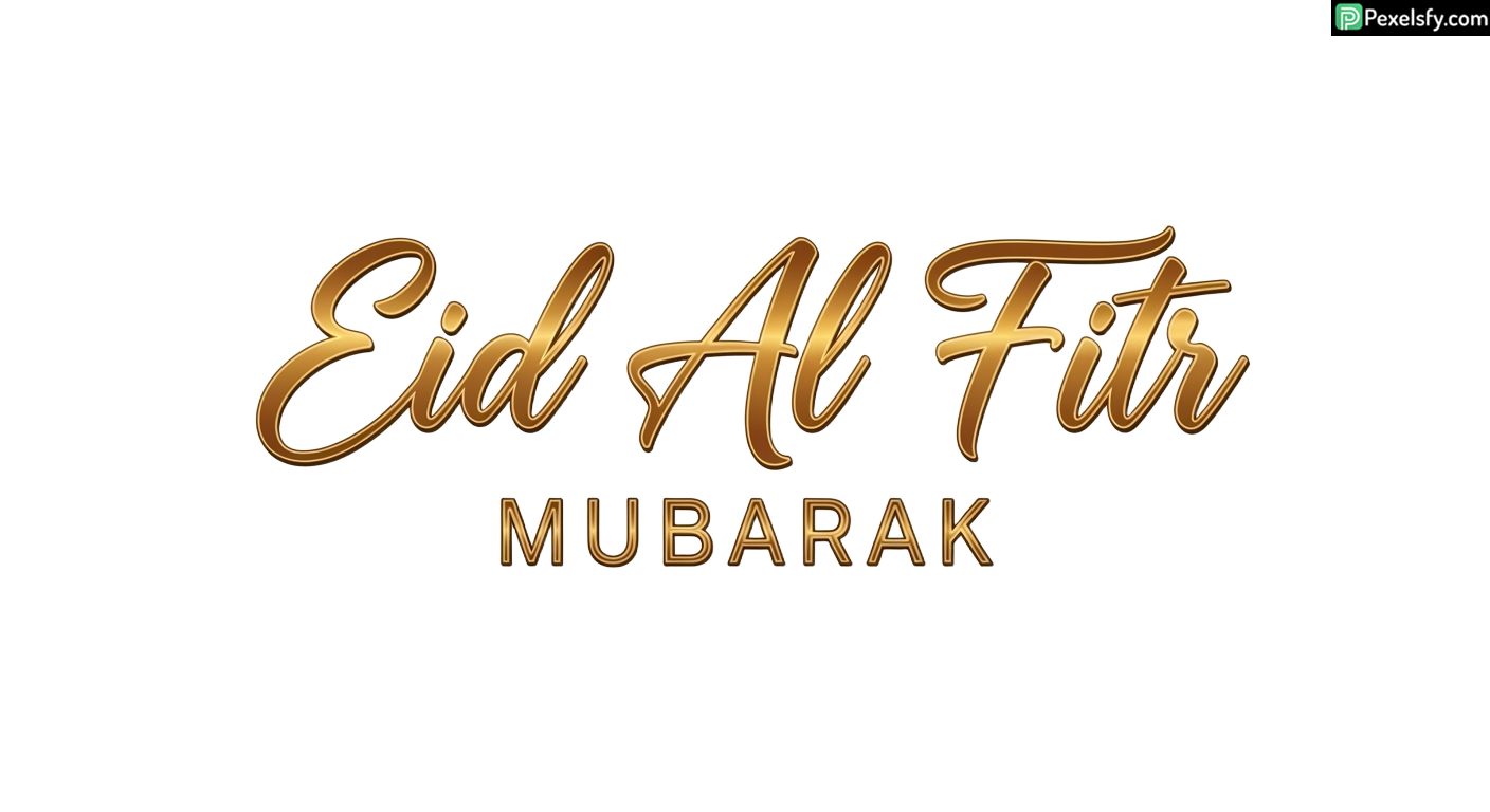 Eid Al Fitr Mubarak calligraphy isolated on transparent background (6)