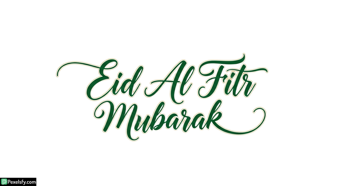 Eid Al Fitr Mubarak calligraphy isolated on transparent background (60)