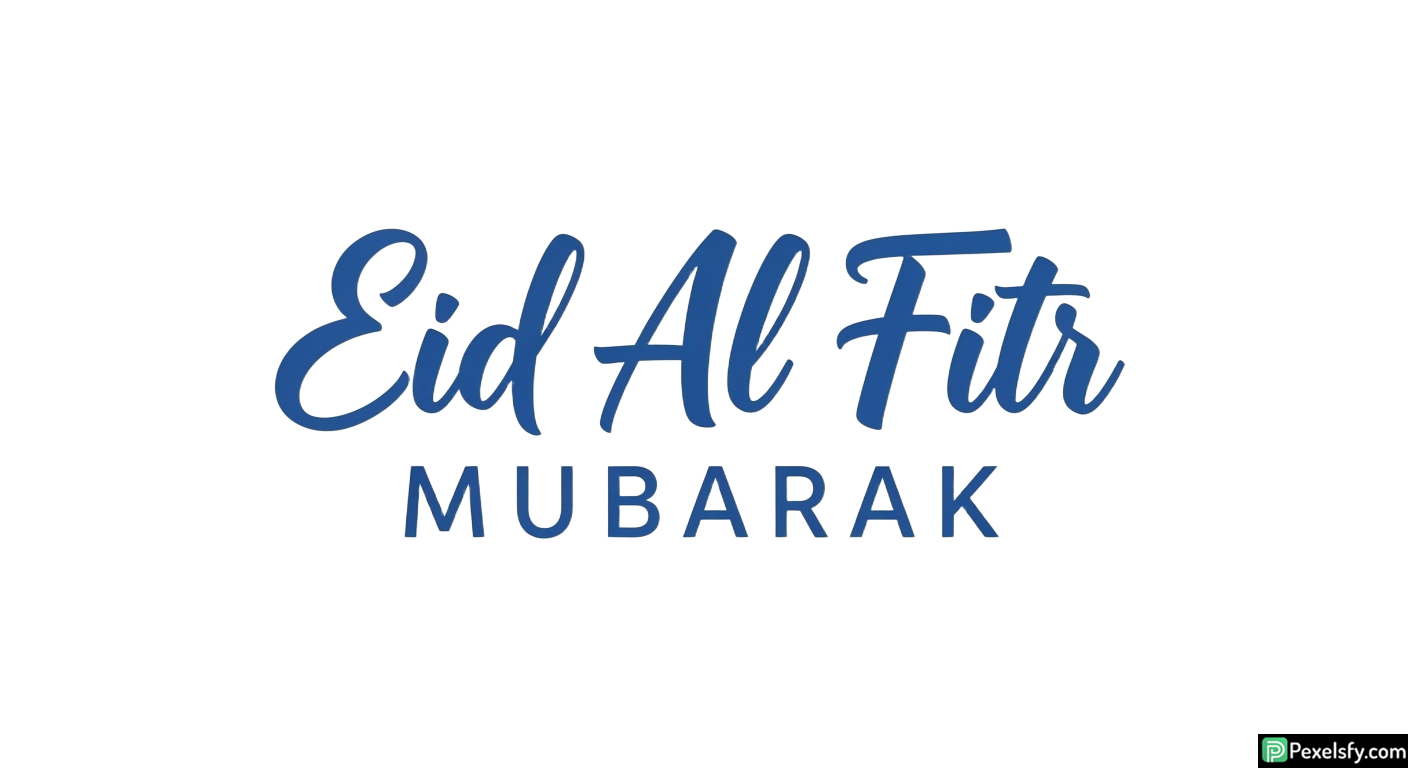 Eid Al Fitr Mubarak calligraphy isolated on transparent background (61)