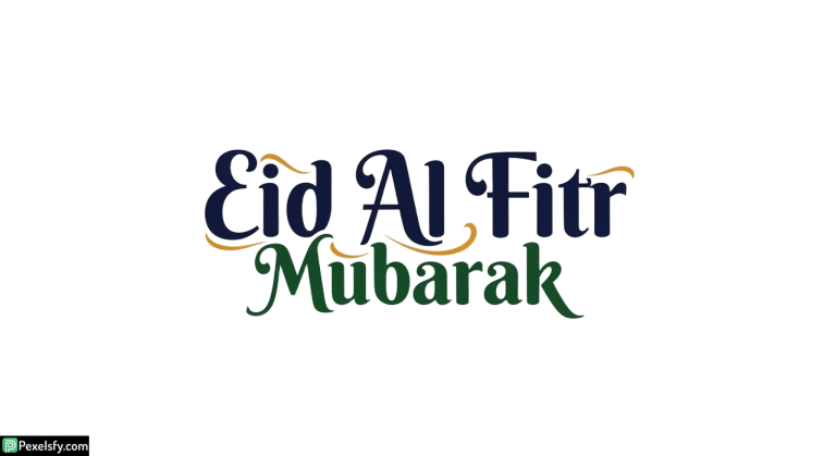 Eid Al Fitr Mubarak calligraphy isolated on transparent background (62)