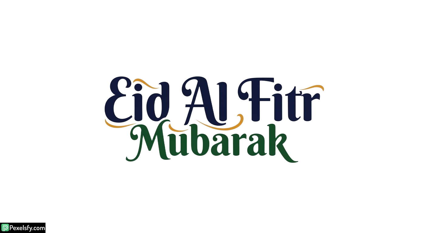 Eid Al Fitr Mubarak calligraphy isolated on transparent background (62)