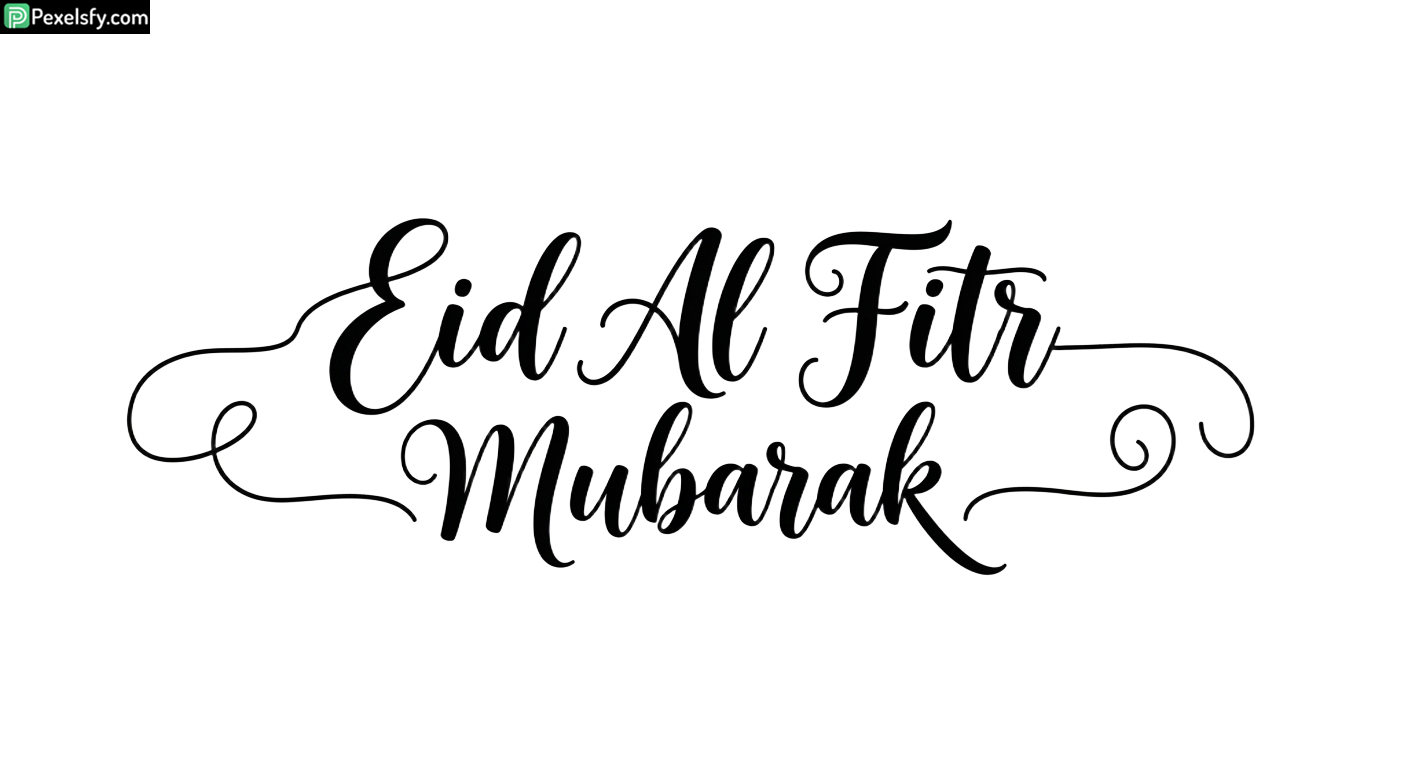 Eid Al Fitr Mubarak calligraphy isolated on transparent background (64)