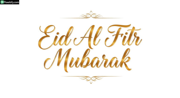 Eid Al Fitr Mubarak calligraphy isolated on transparent background (67)