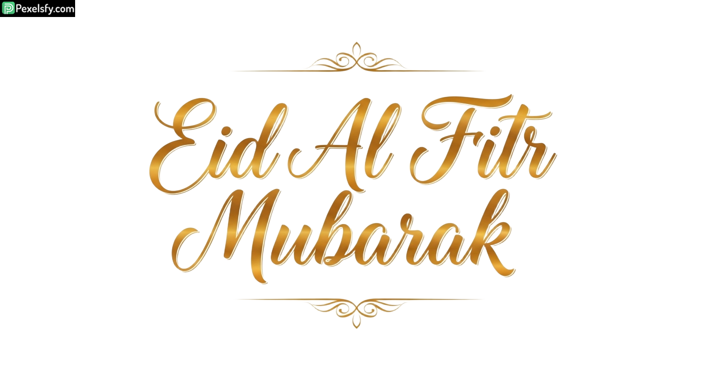 Eid Al Fitr Mubarak calligraphy isolated on transparent background (67)