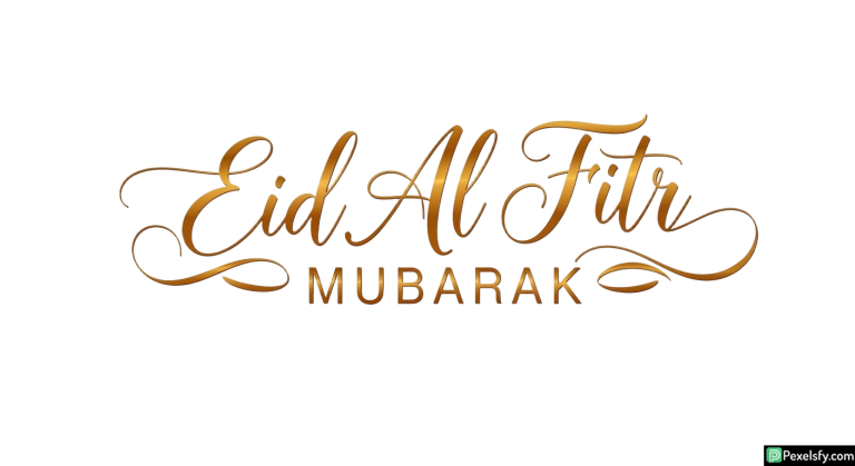 Eid Al Fitr Mubarak calligraphy isolated on transparent background (68)