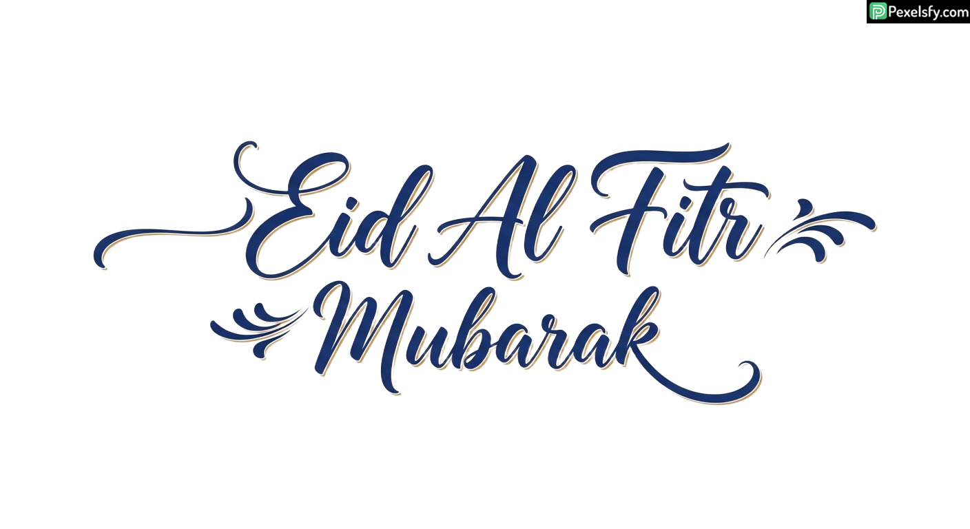 Eid Al Fitr Mubarak calligraphy isolated on transparent background (69)
